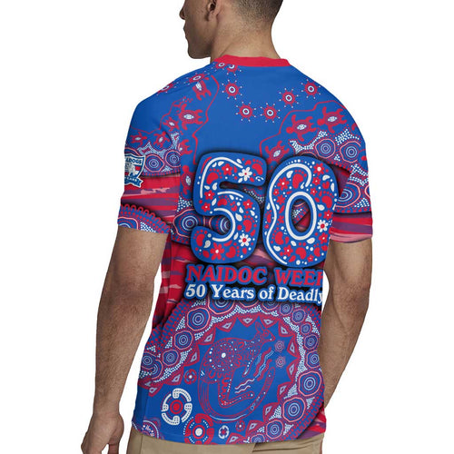 Western Bulldogs NAIDOC Week 2026 Rugby Jersey Australian Aboriginal Dot Art Dreamtime Pattern Style
