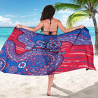 Western Bulldogs NAIDOC Week 2026 Sarong Australian Aboriginal Dot Art Dreamtime Pattern Style