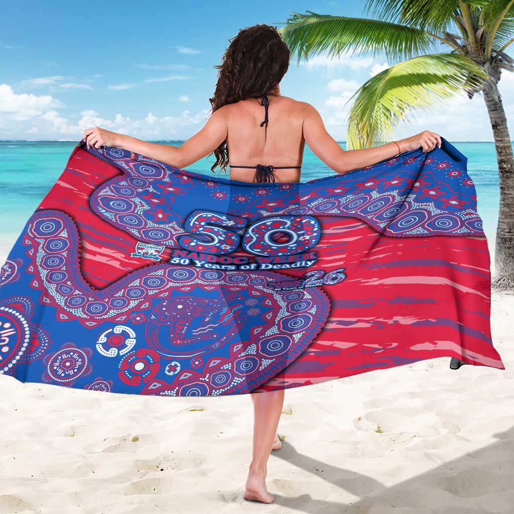 Western Bulldogs NAIDOC Week 2026 Sarong Australian Aboriginal Dot Art Dreamtime Pattern Style