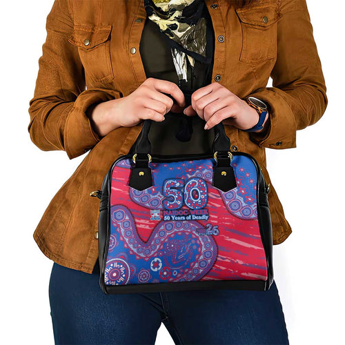 Western Bulldogs NAIDOC Week 2026 Shoulder Handbag Australian Aboriginal Dot Art Dreamtime Pattern Style