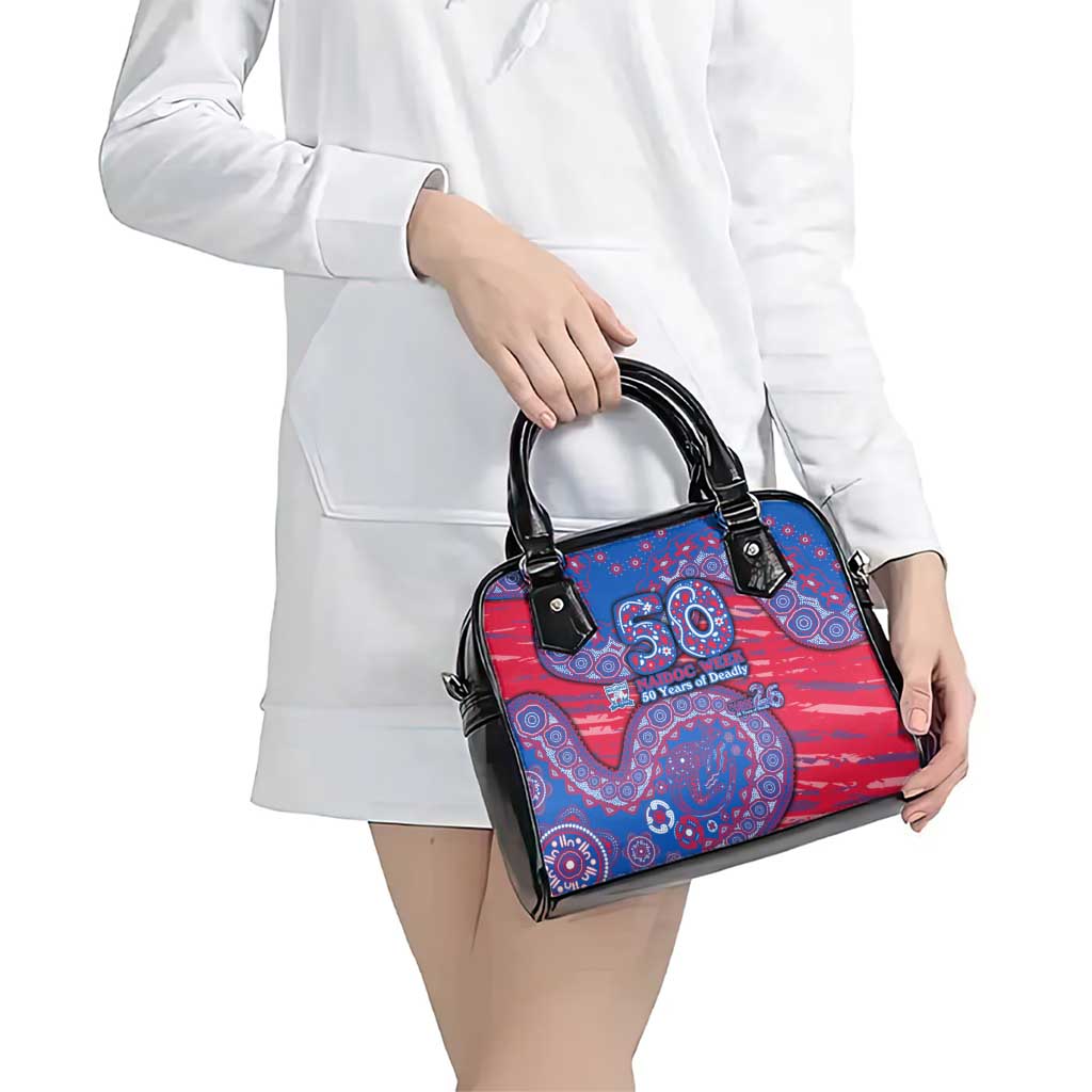 Western Bulldogs NAIDOC Week 2026 Shoulder Handbag Australian Aboriginal Dot Art Dreamtime Pattern Style