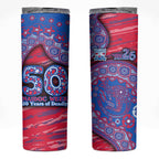 Western Bulldogs NAIDOC Week 2026 Skinny Tumbler Australian Aboriginal Dot Art Dreamtime Pattern Style