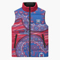 Western Bulldogs NAIDOC Week 2026 Sleeveless Puffer Jacket Australian Aboriginal Dot Art Dreamtime Pattern Style