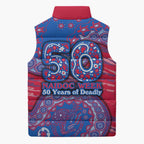 Western Bulldogs NAIDOC Week 2026 Sleeveless Puffer Jacket Australian Aboriginal Dot Art Dreamtime Pattern Style