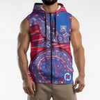Western Bulldogs NAIDOC Week 2026 Sleeveless Zip Hoodie Australian Aboriginal Dot Art Dreamtime Pattern Style