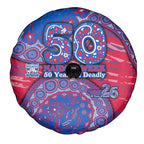 Western Bulldogs NAIDOC Week 2026 Spare Tire Cover Australian Aboriginal Dot Art Dreamtime Pattern Style