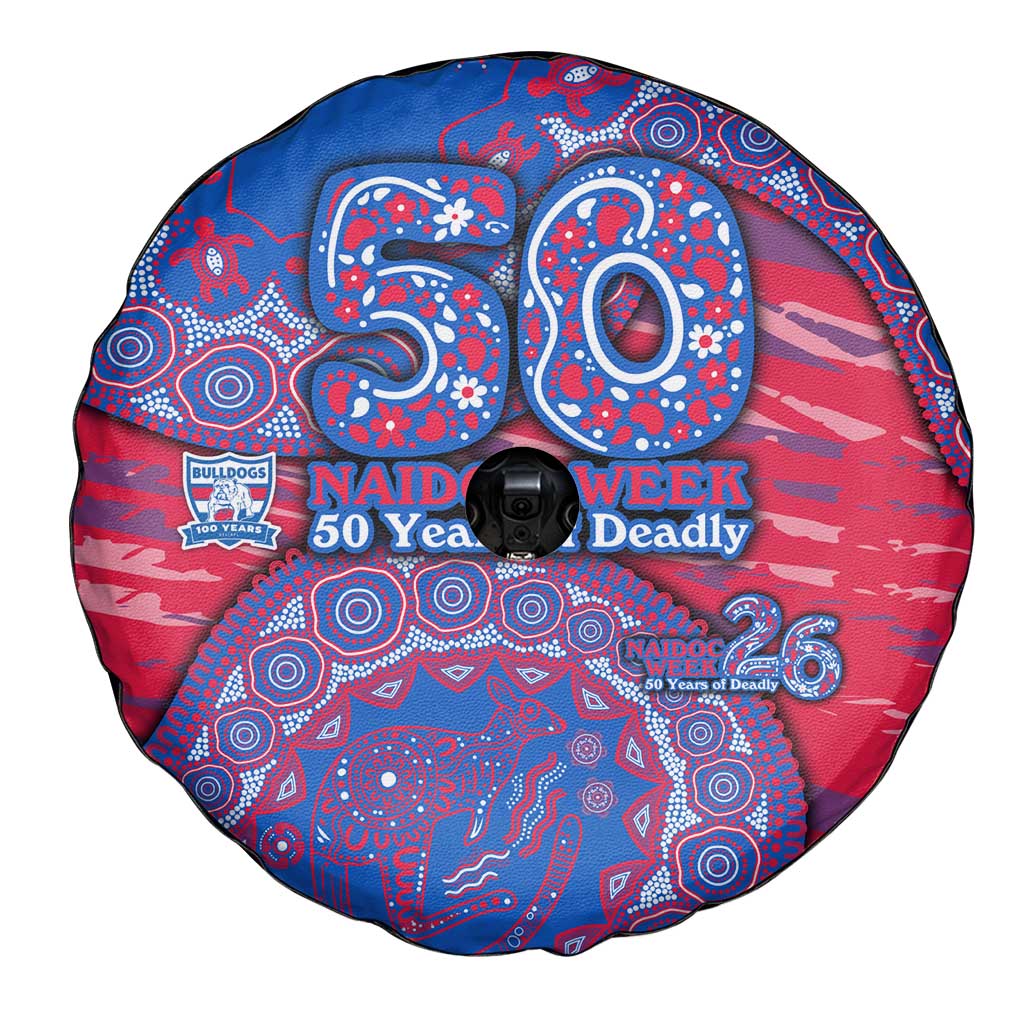 Western Bulldogs NAIDOC Week 2026 Spare Tire Cover Australian Aboriginal Dot Art Dreamtime Pattern Style