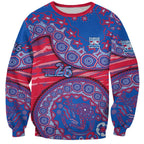 Western Bulldogs NAIDOC Week 2026 Sweatshirt Australian Aboriginal Dot Art Dreamtime Pattern Style