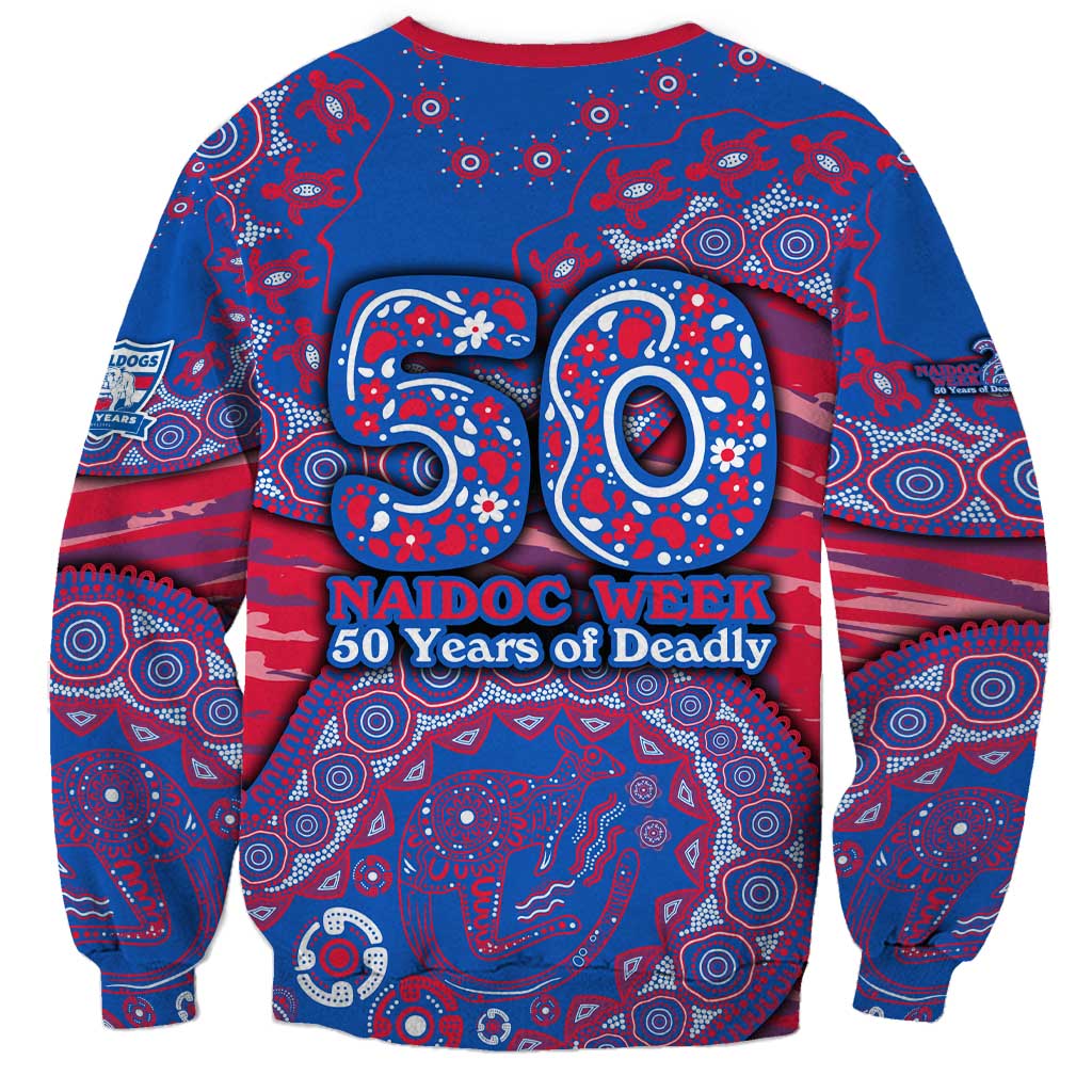 Western Bulldogs NAIDOC Week 2026 Sweatshirt Australian Aboriginal Dot Art Dreamtime Pattern Style