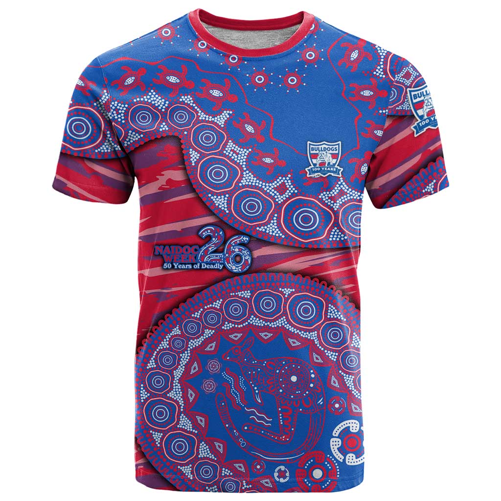 Western Bulldogs NAIDOC Week 2026 T Shirt Australian Aboriginal Dot Art Dreamtime Pattern Style
