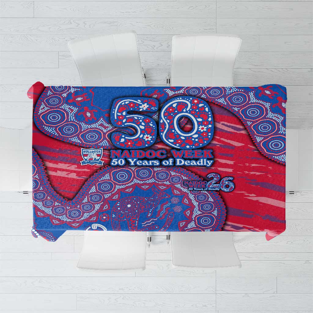 Western Bulldogs NAIDOC Week 2026 Tablecloth Australian Aboriginal Dot Art Dreamtime Pattern Style