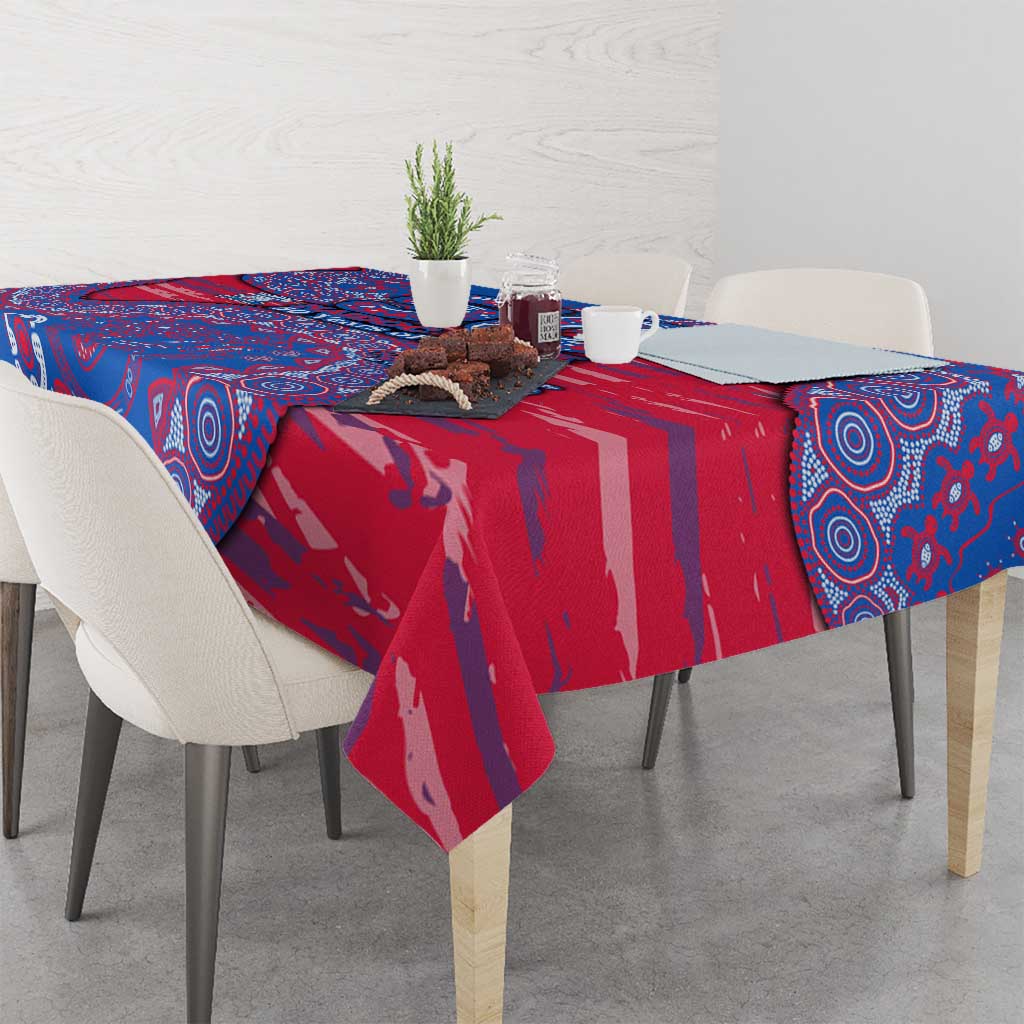 Western Bulldogs NAIDOC Week 2026 Tablecloth Australian Aboriginal Dot Art Dreamtime Pattern Style
