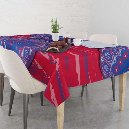Western Bulldogs NAIDOC Week 2026 Tablecloth Australian Aboriginal Dot Art Dreamtime Pattern Style