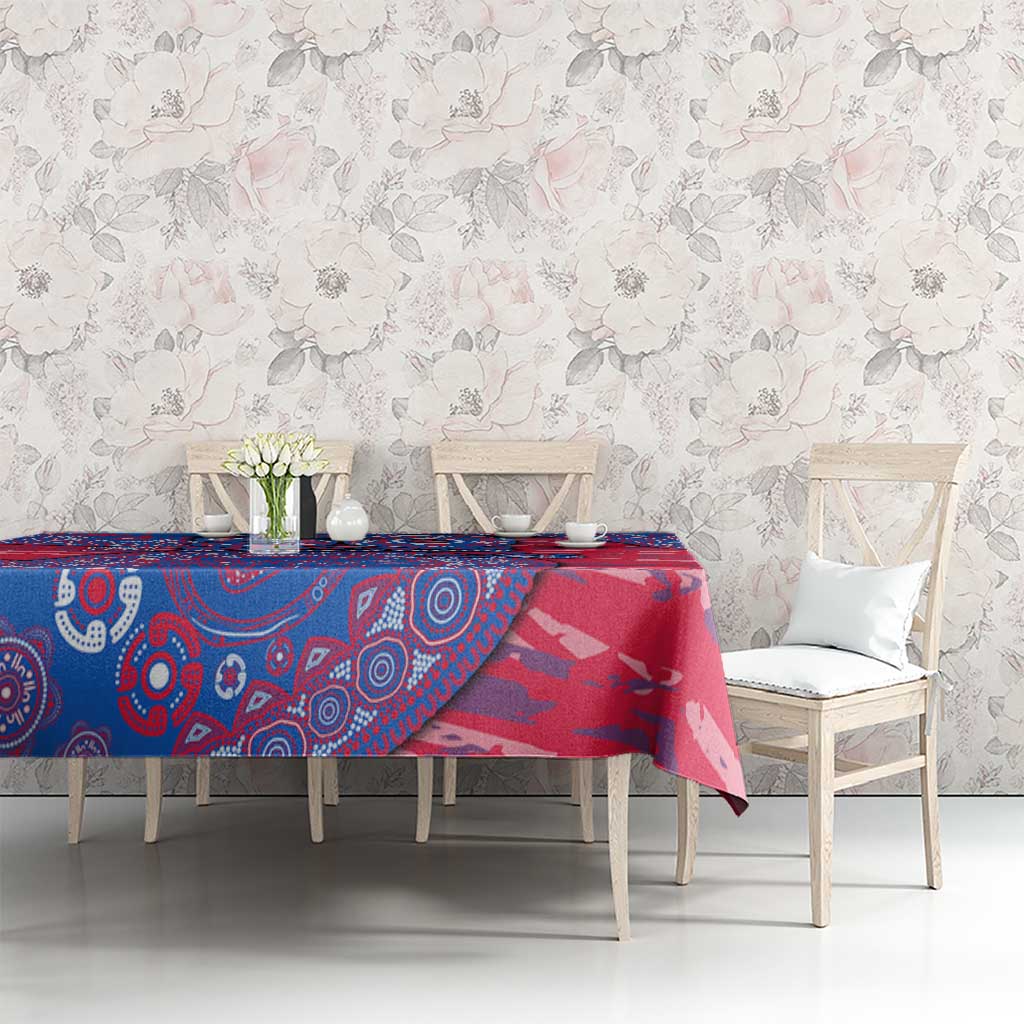 Western Bulldogs NAIDOC Week 2026 Tablecloth Australian Aboriginal Dot Art Dreamtime Pattern Style