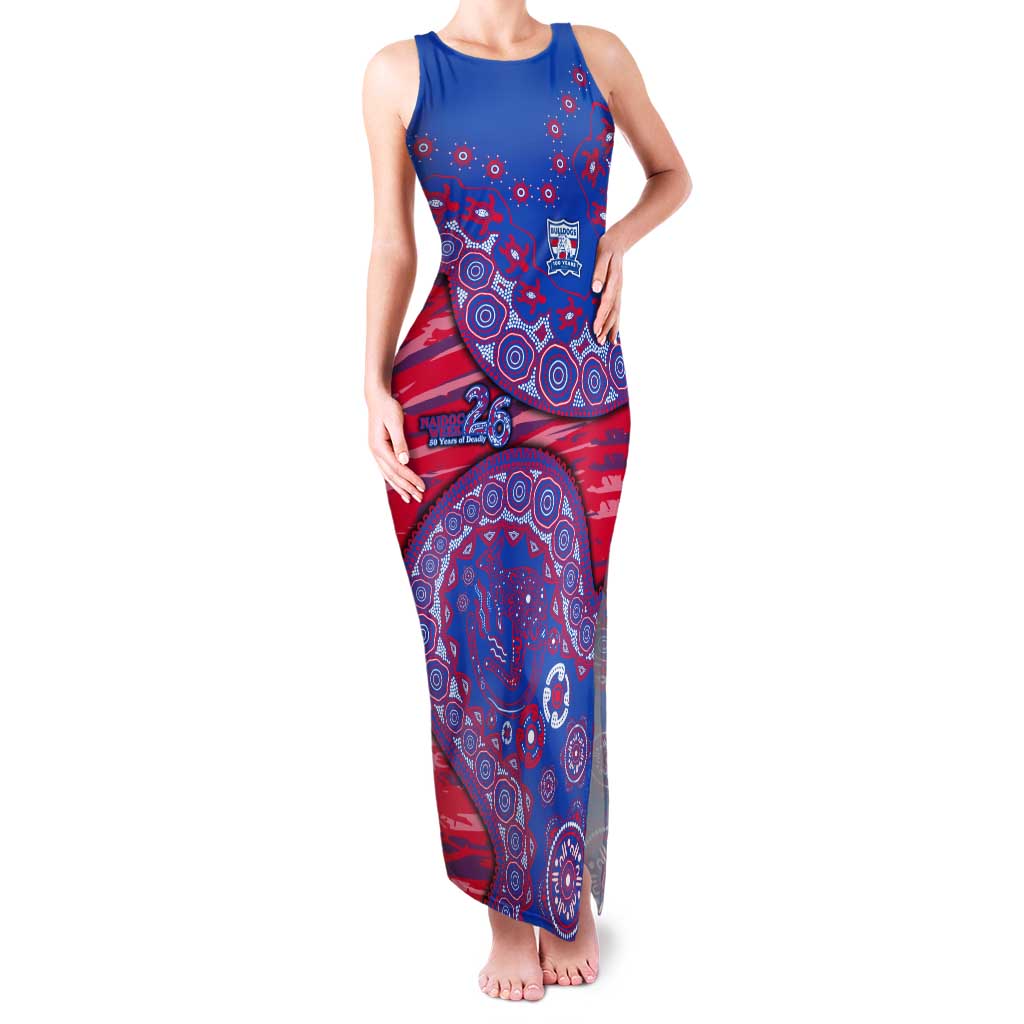 Western Bulldogs NAIDOC Week 2026 Tank Maxi Dress Australian Aboriginal Dot Art Dreamtime Pattern Style
