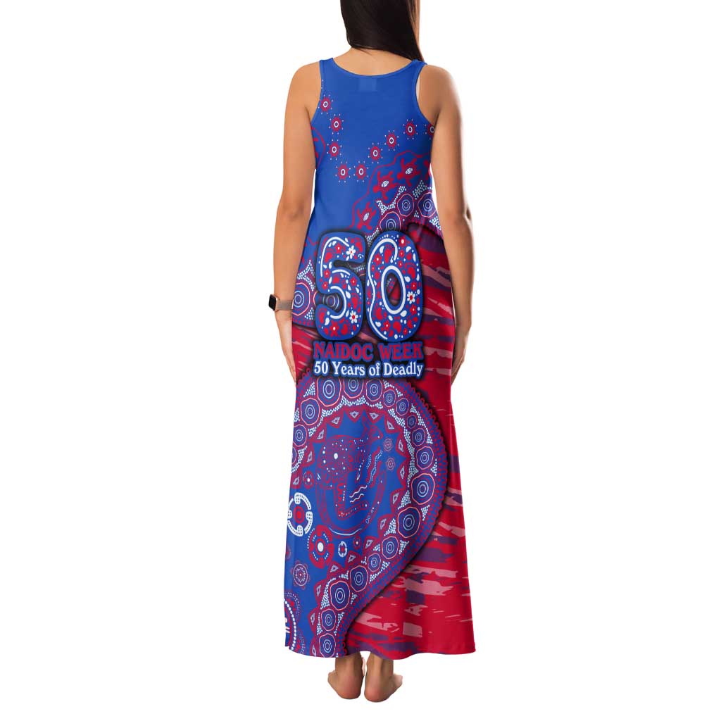 Western Bulldogs NAIDOC Week 2026 Tank Maxi Dress Australian Aboriginal Dot Art Dreamtime Pattern Style