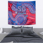 Western Bulldogs NAIDOC Week 2026 Tapestry Australian Aboriginal Dot Art Dreamtime Pattern Style