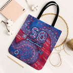 Western Bulldogs NAIDOC Week 2026 Tote Bag Australian Aboriginal Dot Art Dreamtime Pattern Style