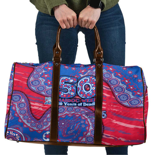 Western Bulldogs NAIDOC Week 2026 Travel Bag Australian Aboriginal Dot Art Dreamtime Pattern Style