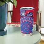 Western Bulldogs NAIDOC Week 2026 Tumbler Cup Australian Aboriginal Dot Art Dreamtime Pattern Style