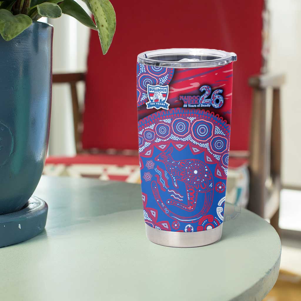 Western Bulldogs NAIDOC Week 2026 Tumbler Cup Australian Aboriginal Dot Art Dreamtime Pattern Style