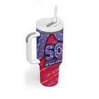 Western Bulldogs NAIDOC Week 2026 Tumbler With Handle Australian Aboriginal Dot Art Dreamtime Pattern Style
