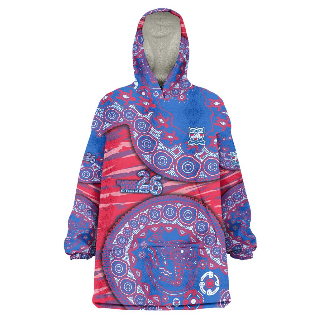 Western Bulldogs NAIDOC Week 2026 Wearable Blanket Hoodie Australian Aboriginal Dot Art Dreamtime Pattern Style