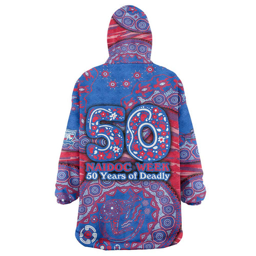 Western Bulldogs NAIDOC Week 2026 Wearable Blanket Hoodie Australian Aboriginal Dot Art Dreamtime Pattern Style
