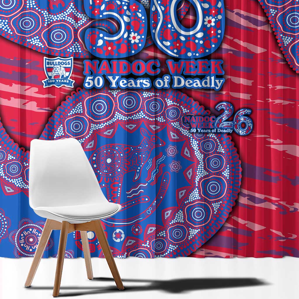 Western Bulldogs NAIDOC Week 2026 Window Curtain Australian Aboriginal Dot Art Dreamtime Pattern Style