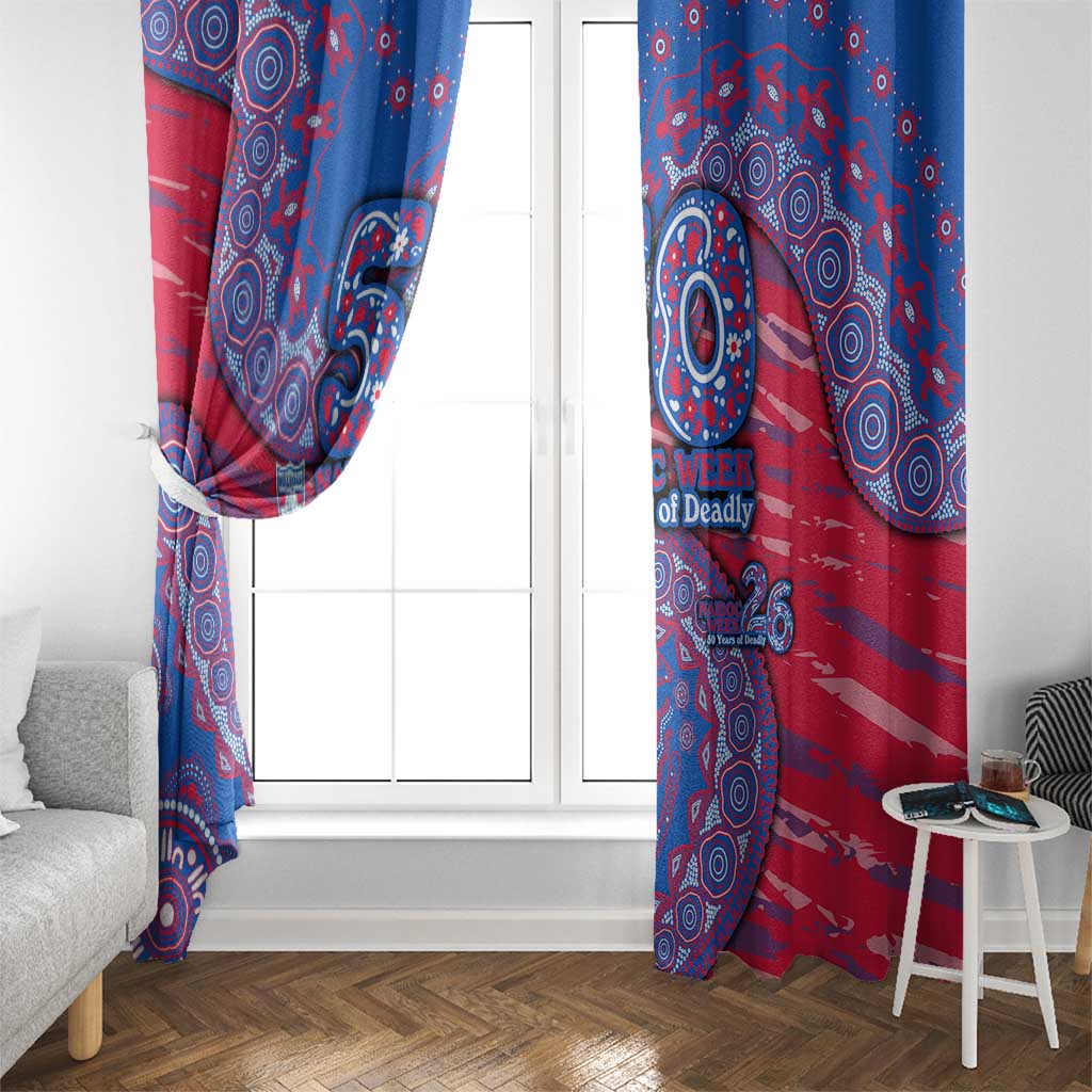 Western Bulldogs NAIDOC Week 2026 Window Curtain Australian Aboriginal Dot Art Dreamtime Pattern Style