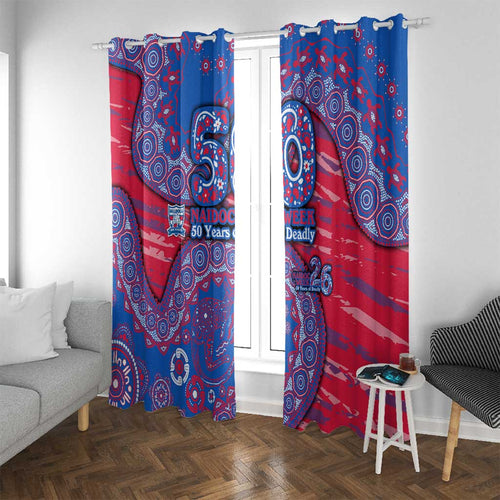 Western Bulldogs NAIDOC Week 2026 Window Curtain Australian Aboriginal Dot Art Dreamtime Pattern Style