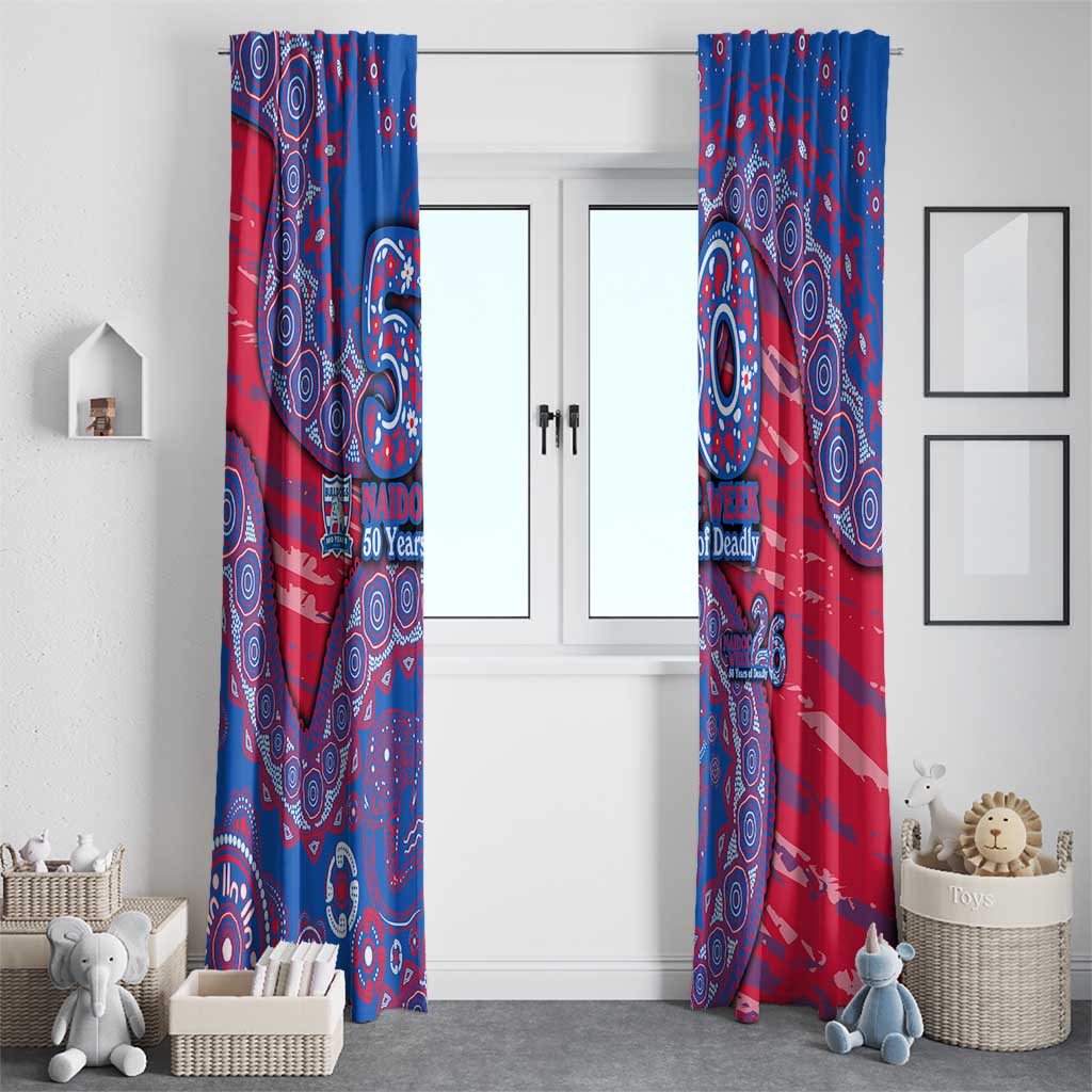Western Bulldogs NAIDOC Week 2026 Window Curtain Australian Aboriginal Dot Art Dreamtime Pattern Style