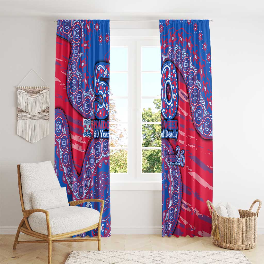 Western Bulldogs NAIDOC Week 2026 Window Curtain Australian Aboriginal Dot Art Dreamtime Pattern Style