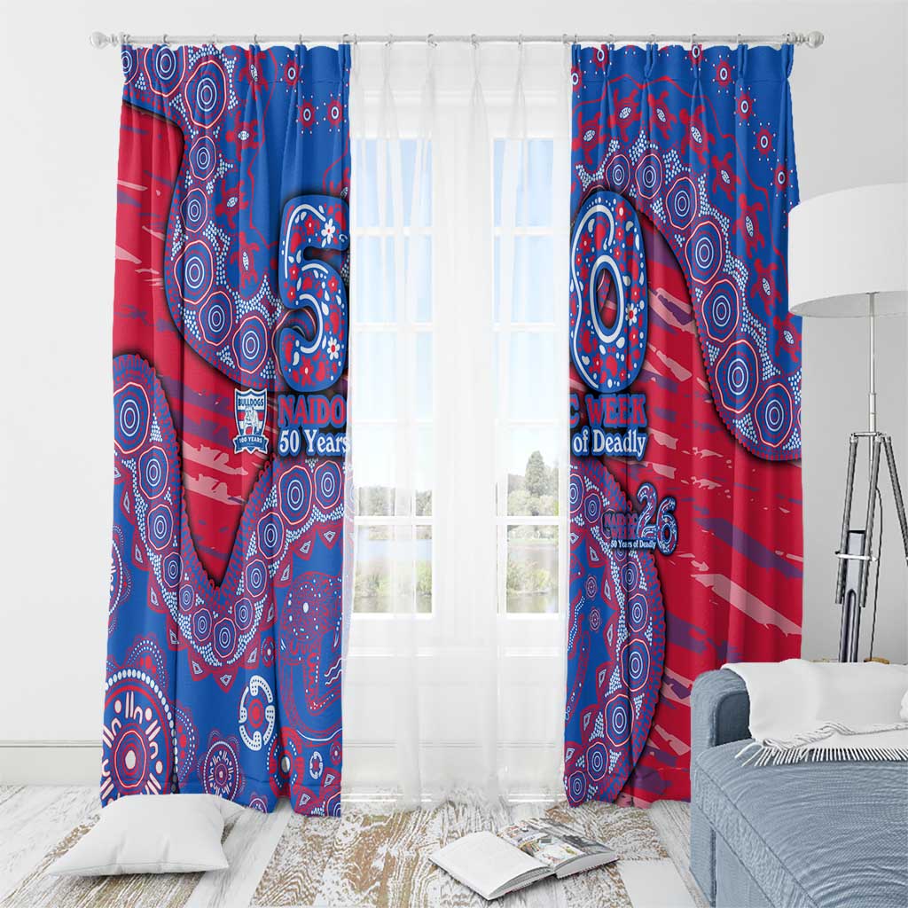Western Bulldogs NAIDOC Week 2026 Window Curtain Australian Aboriginal Dot Art Dreamtime Pattern Style