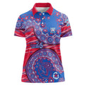 Western Bulldogs NAIDOC Week 2026 Women Polo Shirt Australian Aboriginal Dot Art Dreamtime Pattern Style