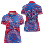 Western Bulldogs NAIDOC Week 2026 Women Polo Shirt Australian Aboriginal Dot Art Dreamtime Pattern Style