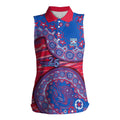 Western Bulldogs NAIDOC Week 2026 Women Sleeveless Polo Shirt Australian Aboriginal Dot Art Dreamtime Pattern Style