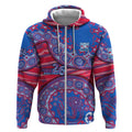 Western Bulldogs NAIDOC Week 2026 Zip Hoodie Australian Aboriginal Dot Art Dreamtime Pattern Style