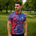 Western Bulldogs NAIDOC Week 2026 Zipper Polo Shirt Australian Aboriginal Dot Art Dreamtime Pattern Style