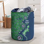 Canberra Raiders NAIDOC Week 2026 Laundry Basket Aboriginal Lizard Dot Painting - 50 Years of Deadly