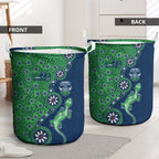 Canberra Raiders NAIDOC Week 2026 Laundry Basket Aboriginal Lizard Dot Painting - 50 Years of Deadly