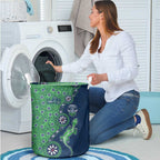 Canberra Raiders NAIDOC Week 2026 Laundry Basket Aboriginal Lizard Dot Painting - 50 Years of Deadly