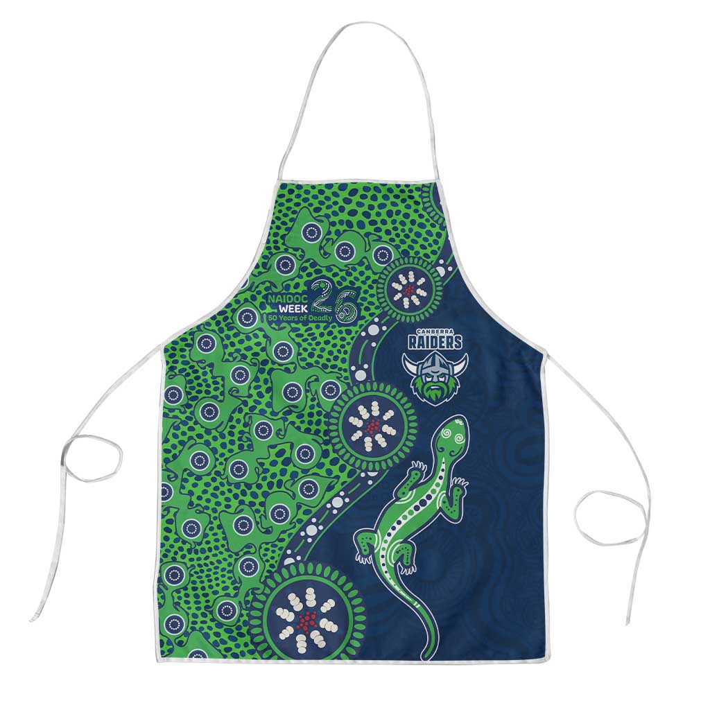 Canberra Raiders NAIDOC Week 2026 Apron Aboriginal Lizard Dot Painting - 50 Years of Deadly