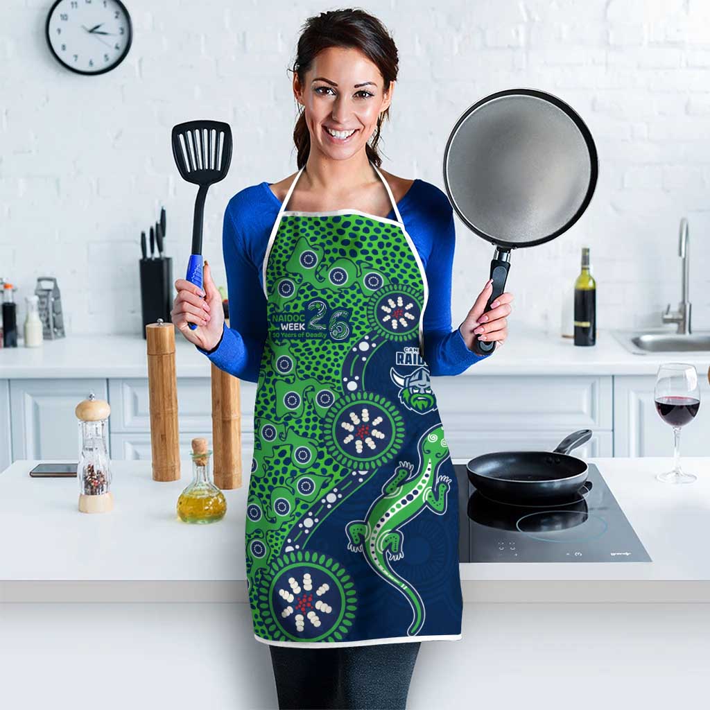 Canberra Raiders NAIDOC Week 2026 Apron Aboriginal Lizard Dot Painting - 50 Years of Deadly