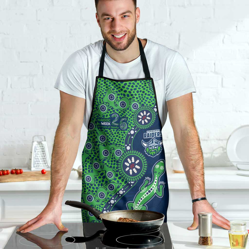 Canberra Raiders NAIDOC Week 2026 Apron Aboriginal Lizard Dot Painting - 50 Years of Deadly