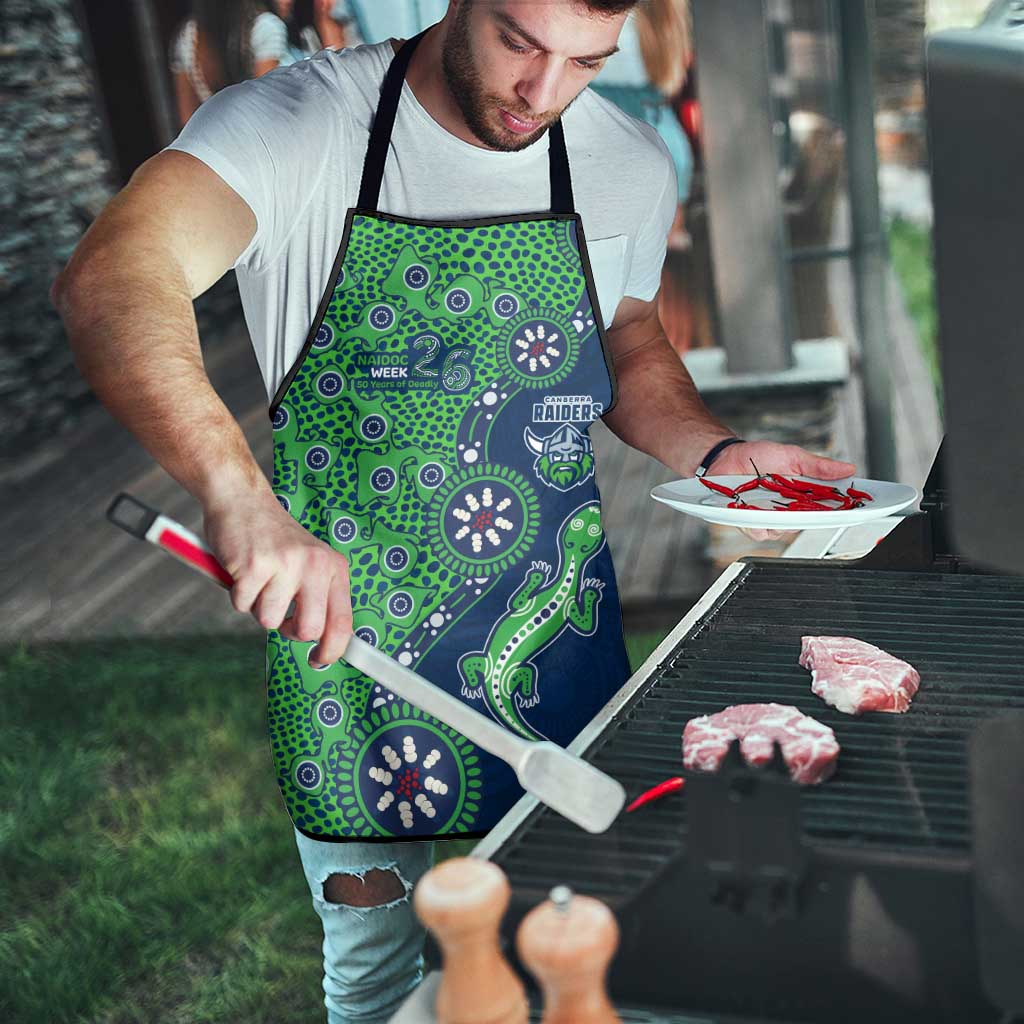 Canberra Raiders NAIDOC Week 2026 Apron Aboriginal Lizard Dot Painting - 50 Years of Deadly