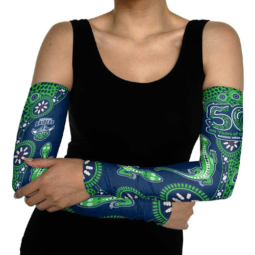 Canberra Raiders NAIDOC Week 2026 Arm Sleeves Aboriginal Lizard Dot Painting - 50 Years of Deadly