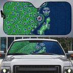 Canberra Raiders NAIDOC Week 2026 Auto Sun Shade Aboriginal Lizard Dot Painting - 50 Years of Deadly