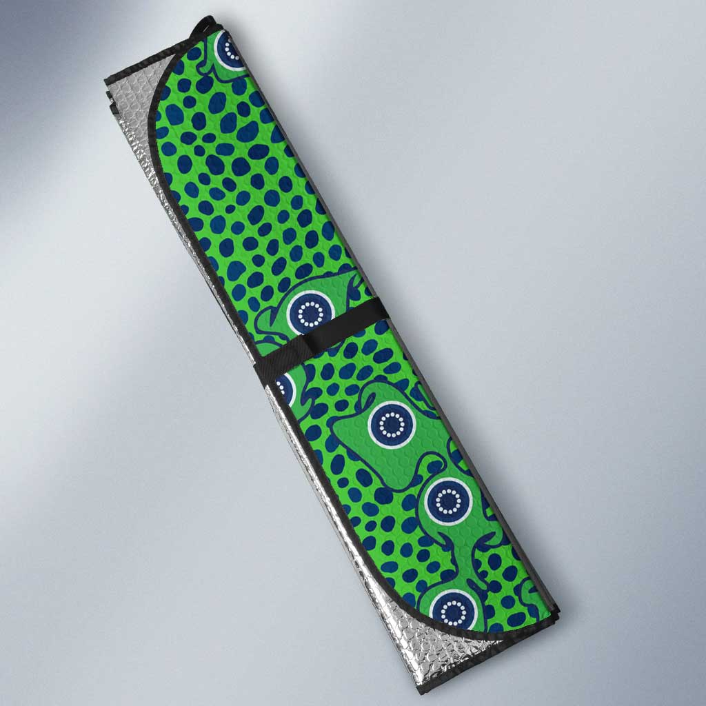 Canberra Raiders NAIDOC Week 2026 Auto Sun Shade Aboriginal Lizard Dot Painting - 50 Years of Deadly