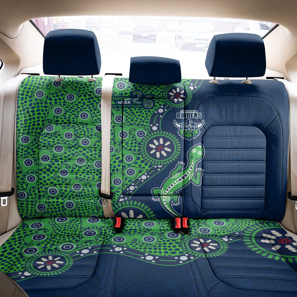 Canberra Raiders NAIDOC Week 2026 Back Car Seat Cover Aboriginal Lizard Dot Painting - 50 Years of Deadly